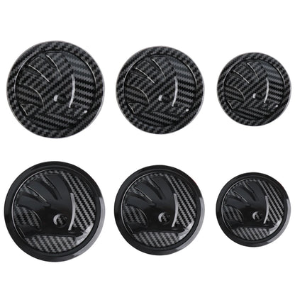 80/90/100mm Car Front Grille Hood Emblem Rear Trunk Badge Sticker For Skoda S Logo Octavia Fabia Superb Kamiq Kodiaq VRS Rapid