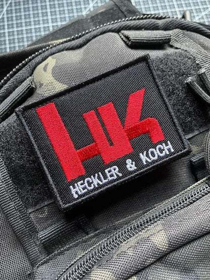 HECKLER&KOCH Embroidered Patches Hook&Loop Tactical Morale Badge Armband on Outdoor Backpack Appliques for Clothing Stickers