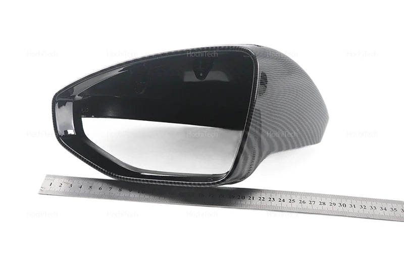 High Quality Carbon Fiber Glossy Black Replacement Side Mirror Covers Cap for Audi A6 S6 RS6 C8 A7 S7 RS7 A8 Left hand Drive