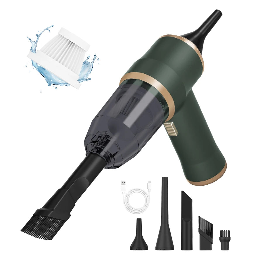 2in1 Handheld Vacuum Cleaner Blower Portable Cordless Car Vacuum Rechargeable Powerful Suction for Home Car Office Pet Hair Dust