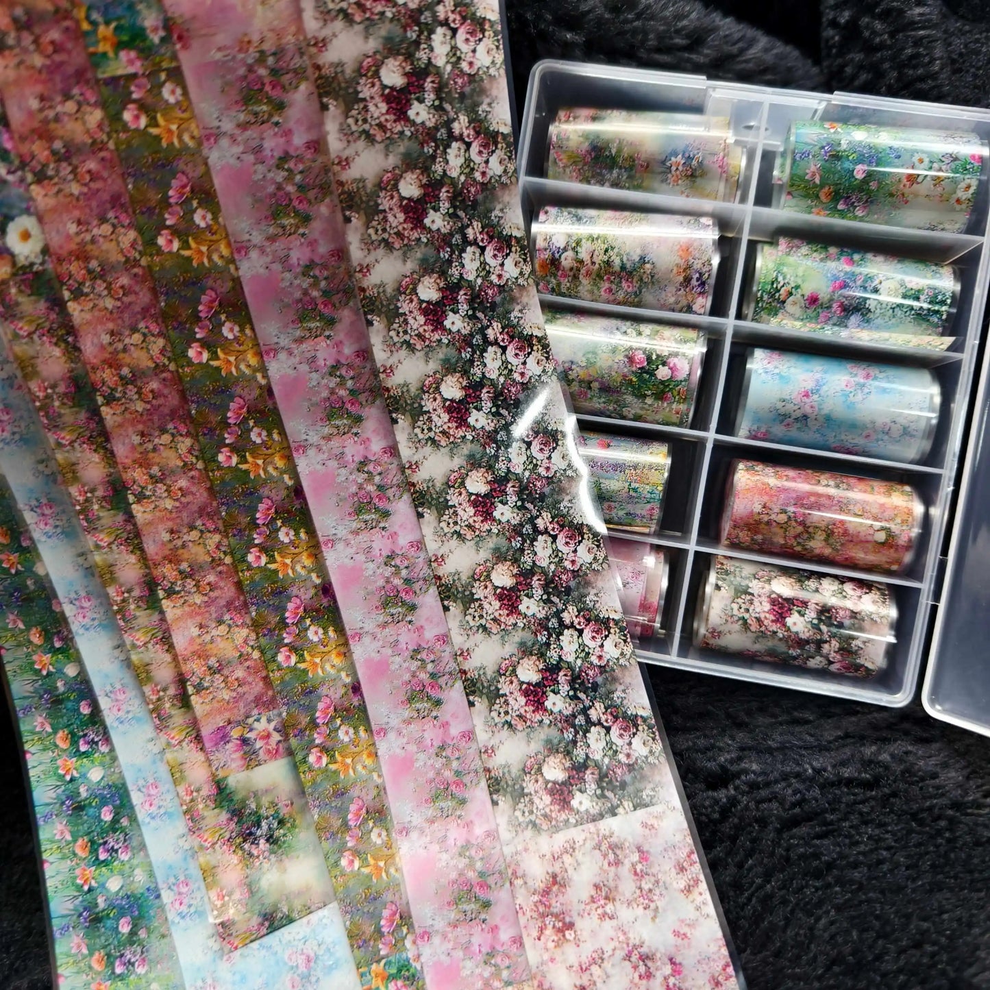 10Rolls Halloween  Flower Plaid Angel Marble  Bow Nail Foils Transfer Paper  Nail Art Stickers   Decal  Nails Decoration