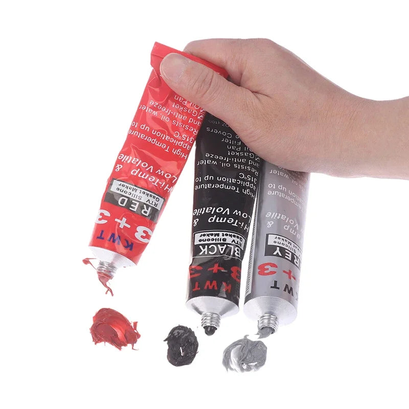 1pc Car Sealant RTV Silicone Gasket Maker 3 3 Black Hi-Temp Sealant Oil Resistant for Engines Automotive Sealant