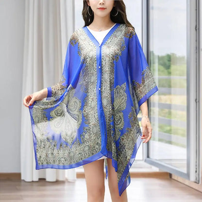 Women Shawl Cashew Print Beads Ladies Loose-fitting Sexy Cover Up for Vacation Woman Scarf Ladies Shawl