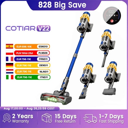 COTIAR V22 650W 55000PA Suction Power Cordless Vacuum Cleaner Handheld Home Appliance Portable Vacuum Cleaner Removable Battery