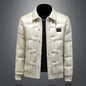 Minglu Autumn Winter Single Breasted Men's Jackets High Quality Solid Color White Duck Down Casual Down Male Coats Plus Size 5XL