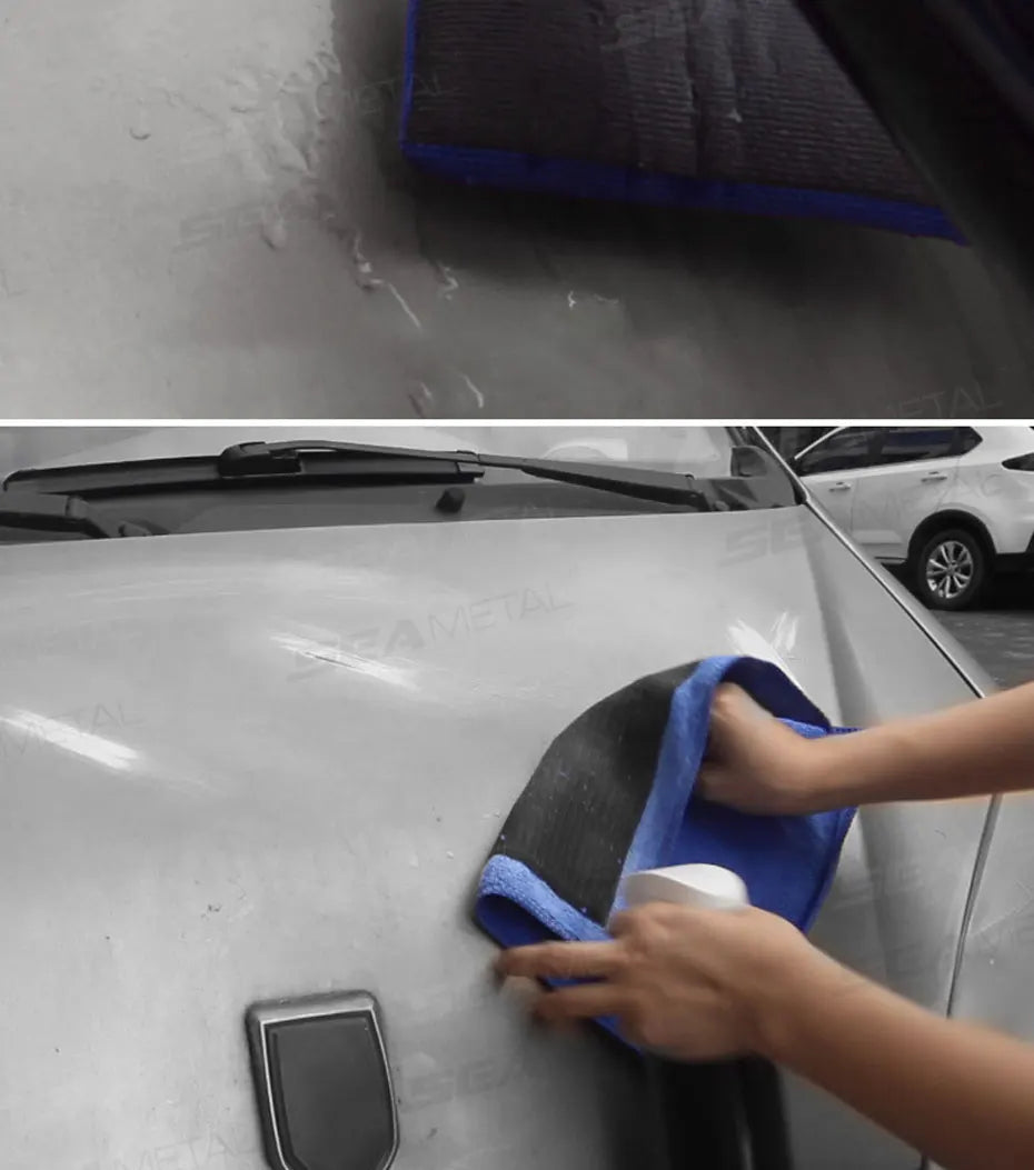 SEAMETAL 1/2pcs Car Cleaning Towel Magic Clay Cloth for Car Detailing with Blue Clay Bar Towel Washing Tool Car Accessories