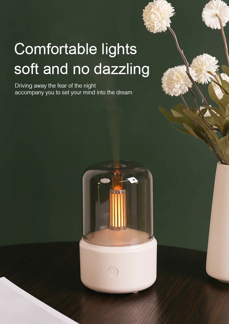 KINSCOTER Mini Aromatherapy Diffuser USB Air Humidifier Essential Oil Night Light Cold Mist Maker Sprayer for Home Bedroom