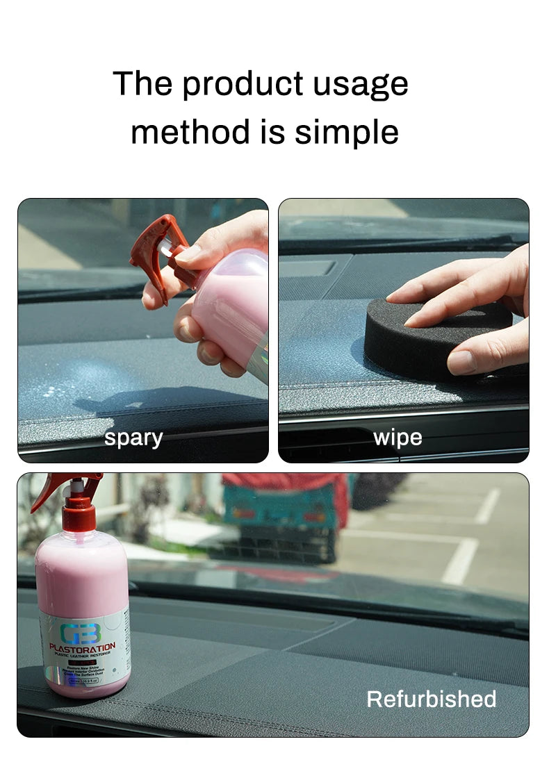 Car Plastic Restorer Back To Black Gloss Car Cleaning Products Plastic Leather Restore Polish And Repair Coating G3 PLASTORATION