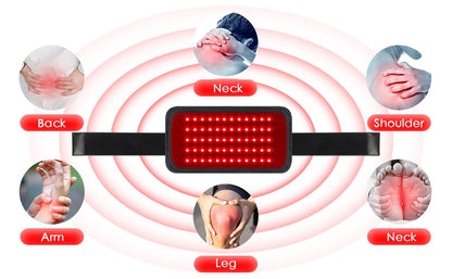 Infrared Light LED Healthcare Belt Waist Red Light Heating Massage Belt Pad Lumbar Back Waist Massager For Muscle Body Relief
