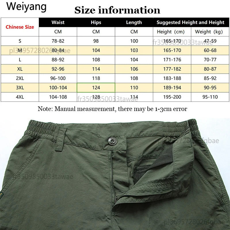 2026 Outdoor Waterproof Tactical Cargo Pants Men Breathable Summer Casual Army Military Long Trousers Male Quick Dry Cargo Pants