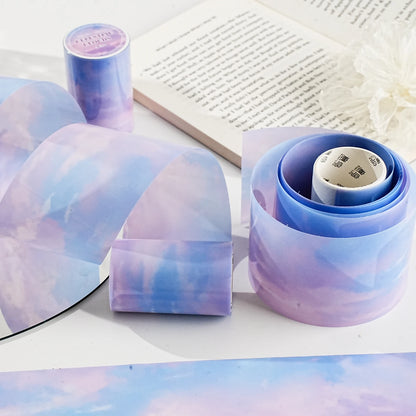 60mm X 2m Colorful Clouds Washi Tape for DIY Scrapbooking Planner Diary Aesthetic Masking Tape Stationery Office Supplies