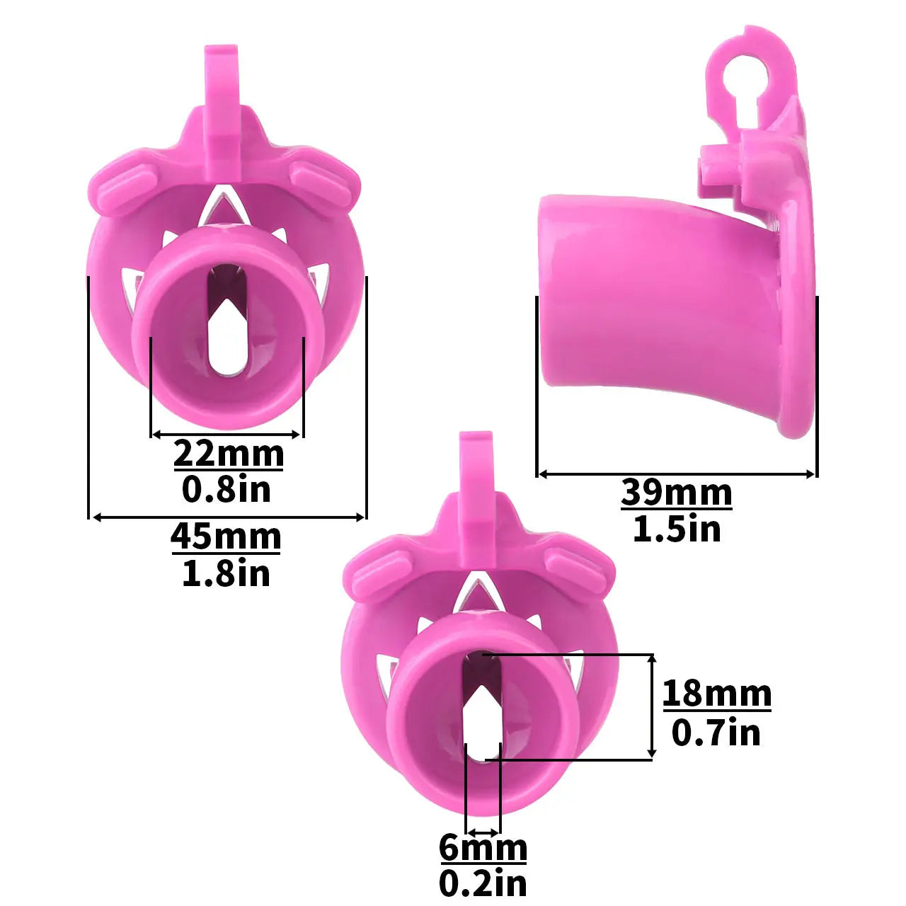 Male Chastity Cage with Lotus Design - Comfortable Self-Control Device for Abstinence, Durable ABS Material, BDSM Toy for Men