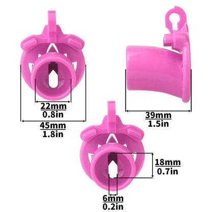 Male Chastity Cage with Lotus Design - Comfortable Self-Control Device for Abstinence, Durable ABS Material, BDSM Toy for Men