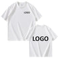 European Size 100% Pure Cotton Custom Men's T-Shirt Front and Back Logo Text Photos, Summer Breathable Short Sleeved Top2025