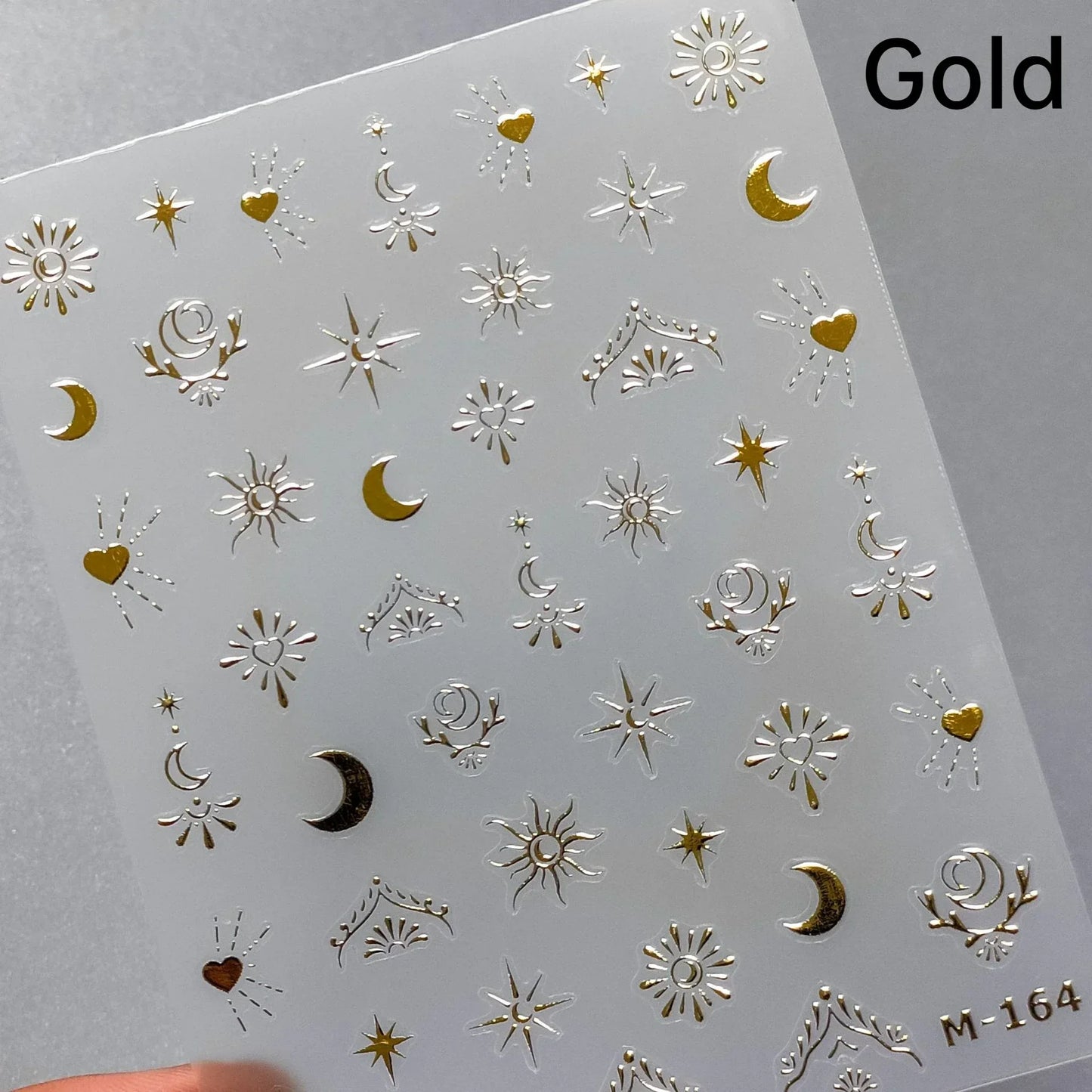 1pcs 5D Star Moon Nail Stickers Kawaii Pink Retro Bronzing Nail Art Sticker Decorations Decals DIY Adhesive Slider Accessories