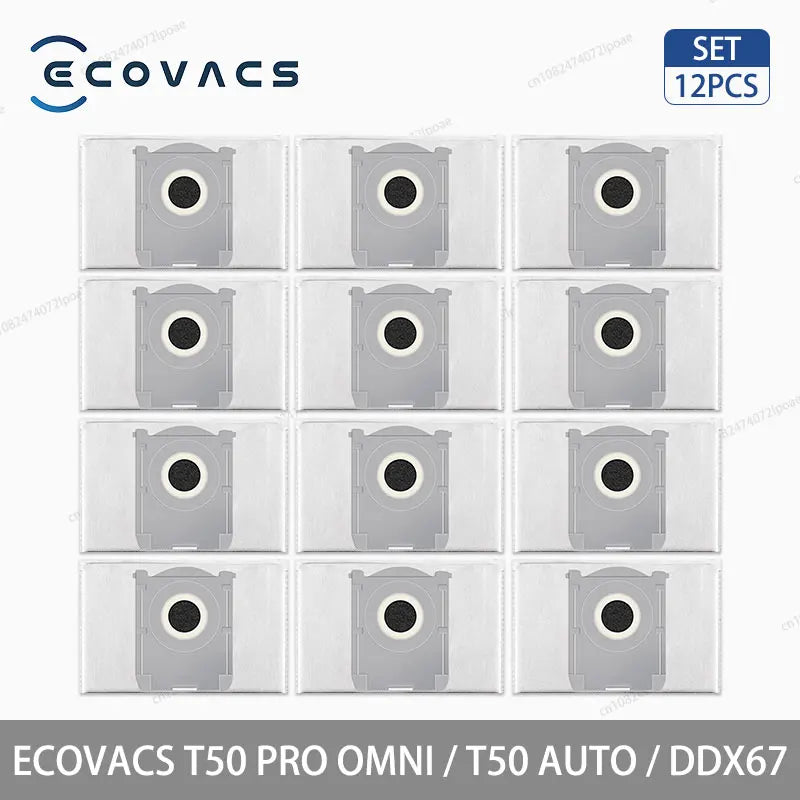 ECOVACS T50 PRO OMNI / T50  AUTO / DDX67 Robot Vacuum Cleaner Accessories Main Side Brush Hepa Filter Mop Cloth Dust Bag Parts