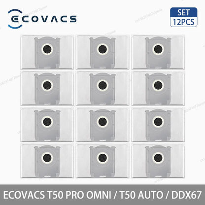 ECOVACS T50 PRO OMNI / T50  AUTO / DDX67 Robot Vacuum Cleaner Accessories Main Side Brush Hepa Filter Mop Cloth Dust Bag Parts