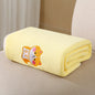 Baby Bath Towel Infant Swaddle Blanket Wrap Kids Cute Animal Embroidered Fleece Blanket Children's Soft Bathrobe Kids Blanket