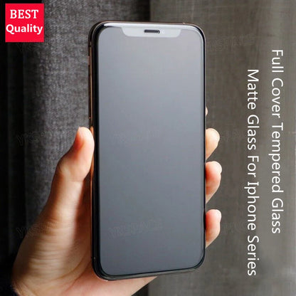 1-3Pcs Anti Fingerprint Frosted Matte Screen Protector for iPhone X XS 11 12 13 Mini 14 15 16 17 Air Pro Max Plus Tempered Glass