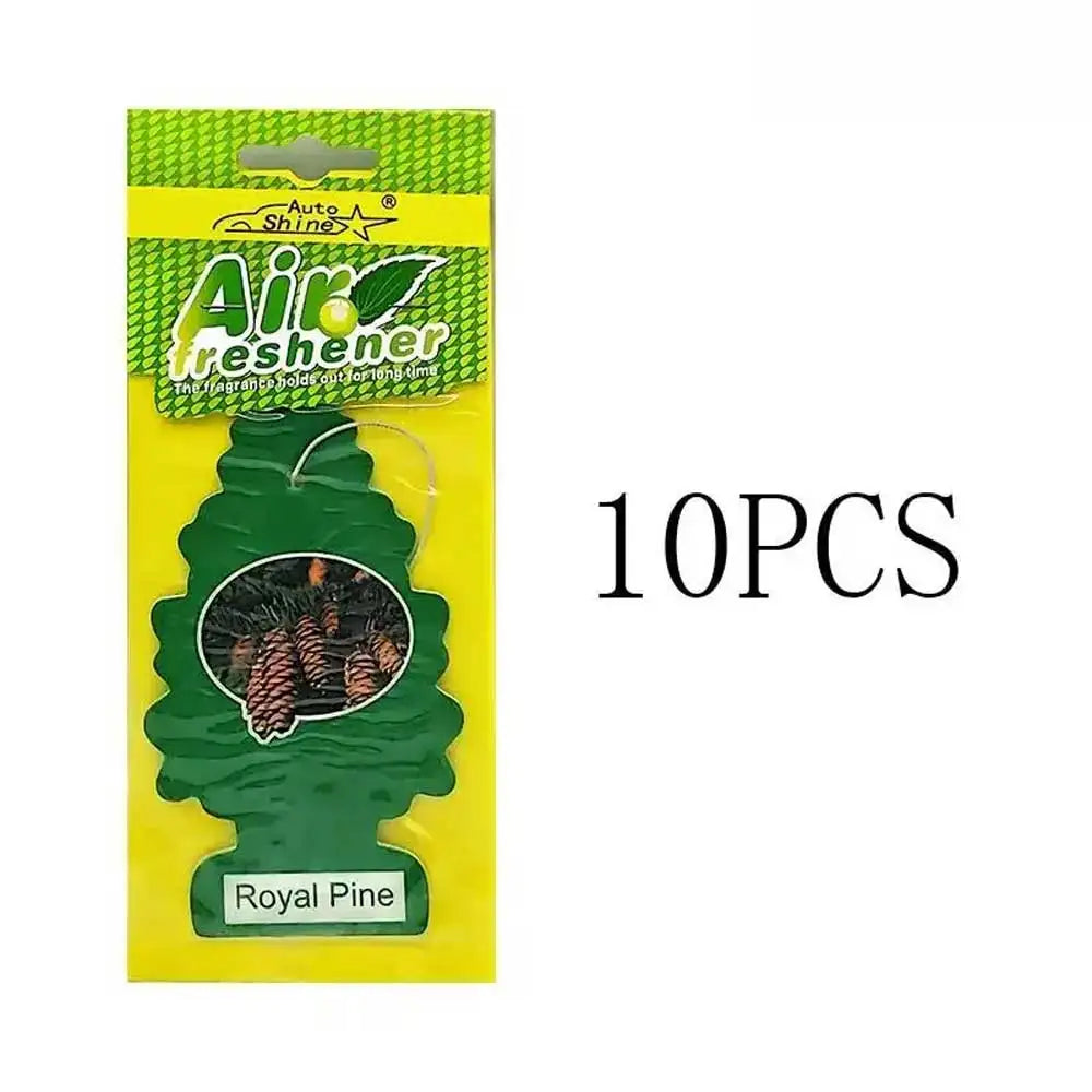 3-80pcs Christmas Tree Car Air Freshener Natural Aromatherapy Tea Paper Hanging Perfume Vanilla Auto Parts Interior