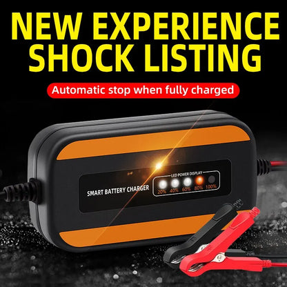 12V 6V Motorcycle Toy Car Battery Charger Mini Lead Acid Battery Charger 2A Full Automatic Charging Puls Repair for Auto Motorcy