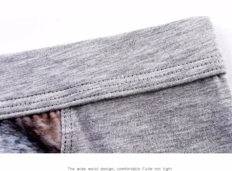 Men 3D Printed Boxer Shorts Wolf Eagle Head Pattern Mid Waist Flat Angle Underpants Soft Modal Knitted Breathable Underwear