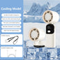Lenovo Portable Fan Handheld Cooling Fan 100 Levels Foldable Rechargeable Strong Wind Air Cooler Digital Display Long Battery
