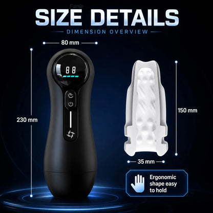 Automatic Male Vibration Masturbator Blowjob Sucking Machine Masturbation Cup Silicone Vaginal Sex Toys for Men Adult Goods