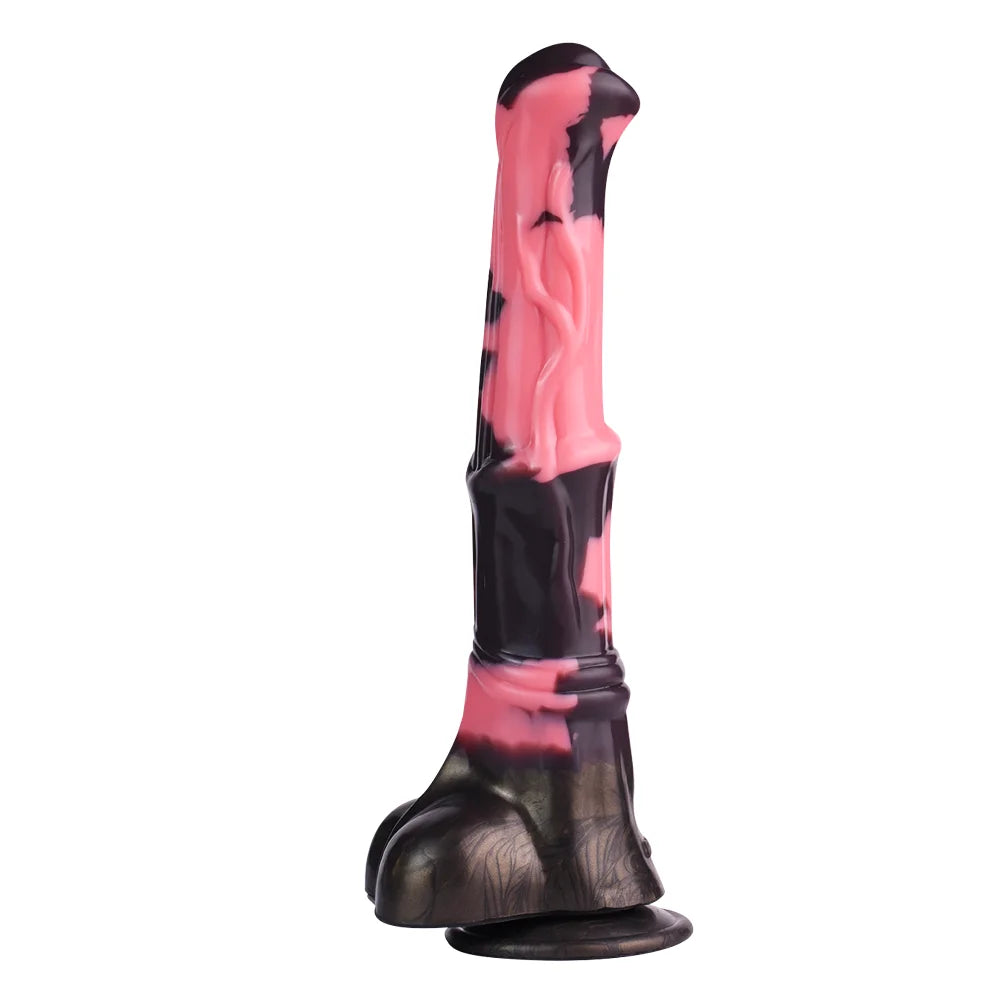 FAAK Silicone Long Penis Fantasy Knot Horse Dildo With Sucker Sex Toys For Women Anal Plug Female Masturbator Adult Games
