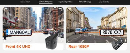 Mangoal 4K Dash Cam GPS WiFi & APP For Volkswagen Tiguan Gen2 AD BW Dash Car Camera 2018-2024 Plug and Play