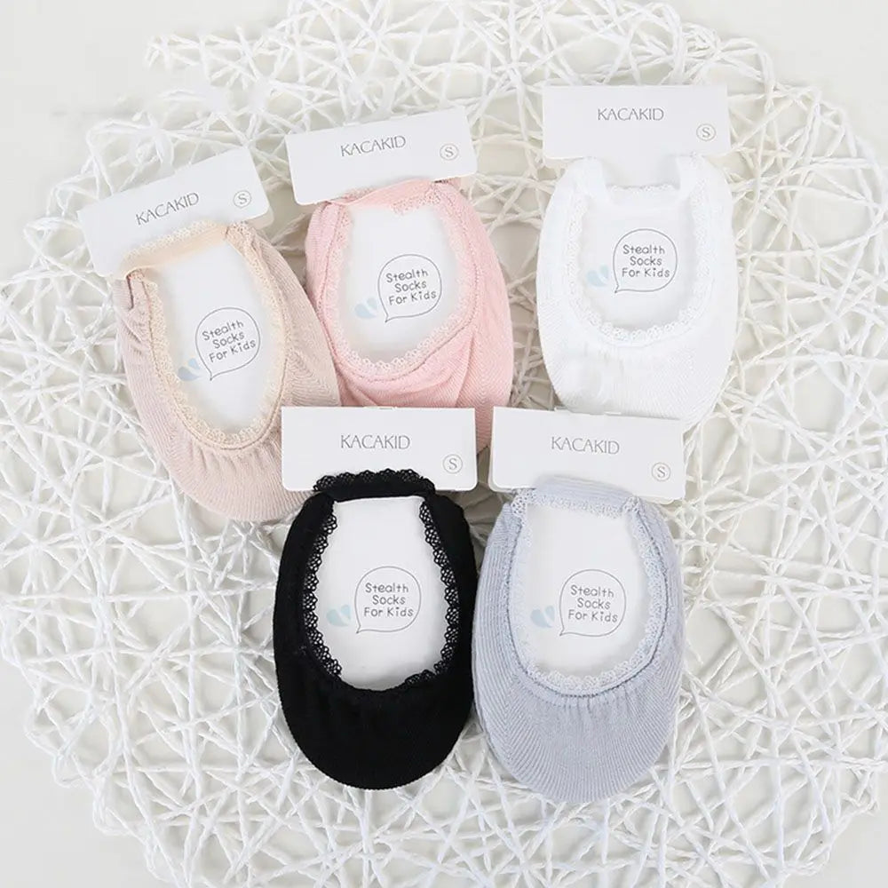 Baby Socks Newborn Socks Summer Lace Baby Socks Solid Color Princess Baby Girl Socks Infant Anti-slip Socks With Rubber Soles