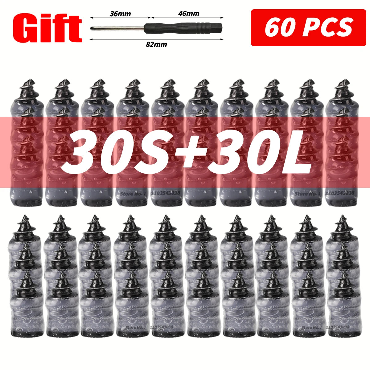 Car Tire Repair Nail Vacuum Tyre Screw Rubber Patch Car Wheel Universal Puncture Repair Kit Car Motorcycle Tubeless Nails Tool