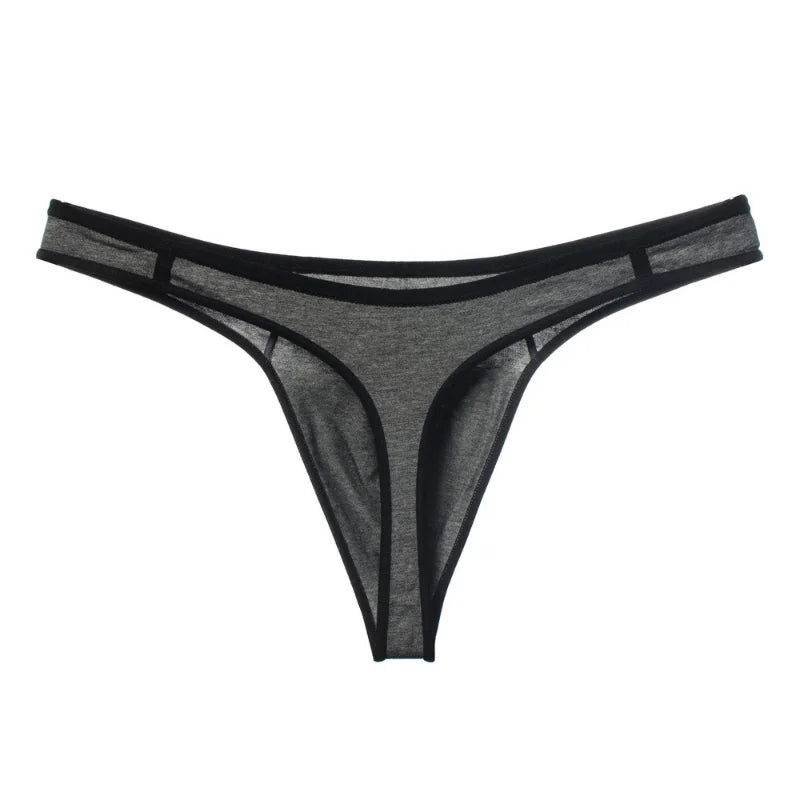 Sports Solid Men Thong Male Cotton Breathable G-String Seamless No Trace Sports Panties Sexy T-back Exotic Lingerie Plus Size