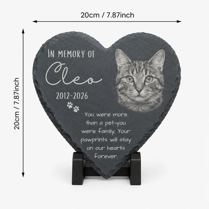 Custom Pet Memorial Gift Personalized Photo Cat Dog Memorial Stone Plaque Sympathy Keepsake Slate Garden Decoration with Stand