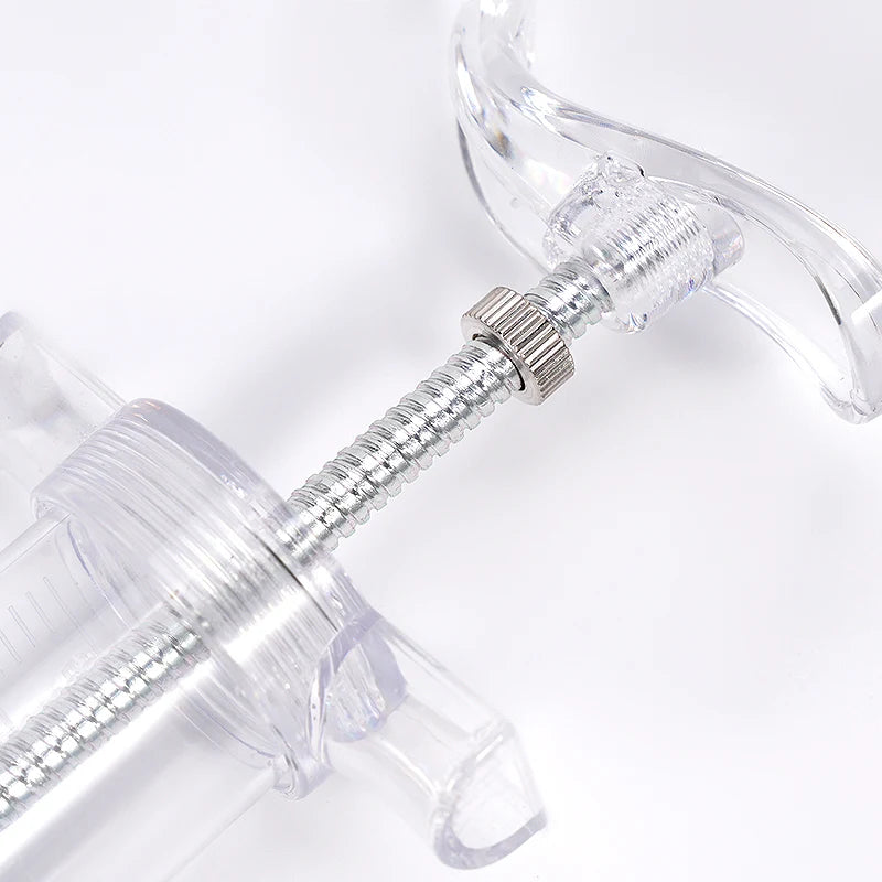 10/20/30/50ml Farm Animal Syringes Plastic Adjustable Dose Vaccine Injection with 10pcs needles Livestock Dispensing Tools
