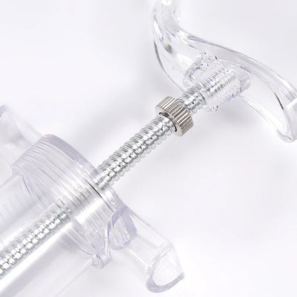 10/20/30/50ml Farm Animal Syringes Plastic Adjustable Dose Vaccine Injection with 10pcs needles Livestock Dispensing Tools