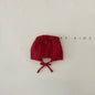 Fashion Retro Hollow Children Knitted Hats Handmade Crochet Flower Girls Parent-child Outdoor Cotton Hat 2024 Autumn Winter Caps
