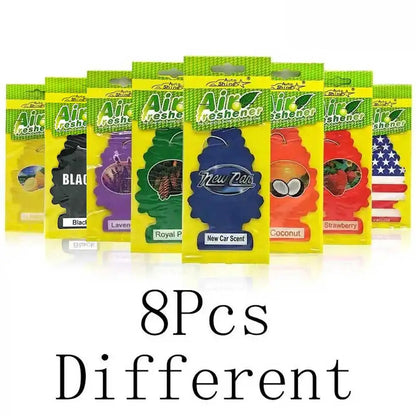 3-80pcs Christmas Tree Car Air Freshener Natural Aromatherapy Tea Paper Hanging Perfume Vanilla Auto Parts Interior