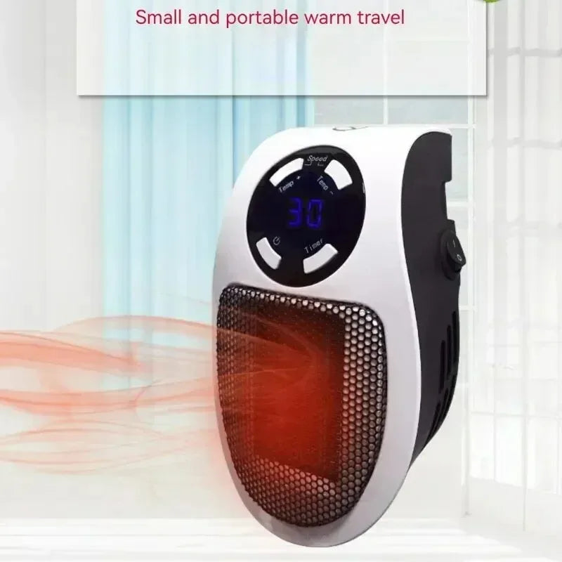 500W Electric Heater Wall-mounted Warm Air Blower Mini Hot Air Blower Plug-in Radiator With Remote Control Electric Hot Fan