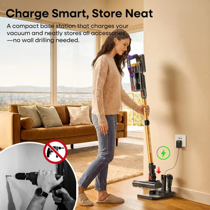 Erabros EV7 Cordless Vacuum Cleaner,70KPa Suction,550W Motor,70Min Runtime,Charging Storage Base,Stick Vacuum with Aroma Design