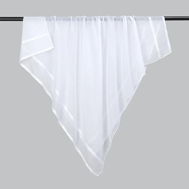 White Muslim Men Shemagh Scarf Traditional Islamic Headscarf Hijab Neck Wrap Headscarf Arab Keffiyeh Bandanas Kerchief 140*140cm