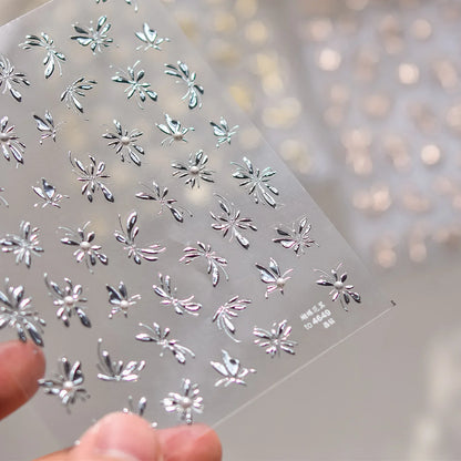 Jelly Butterfly 5D Nail Art Sticker Rhinestone Crystal Charming Shiny Insect Animals DIY Self Adhesive Decoration Manicure Decal