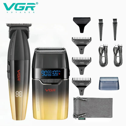 VGR Face Shaver Professional Hair Trimmer Mini Shaver Cordless Beard Trimmer Adjustable Barber Hair Clipper V-906 V-003 V-308