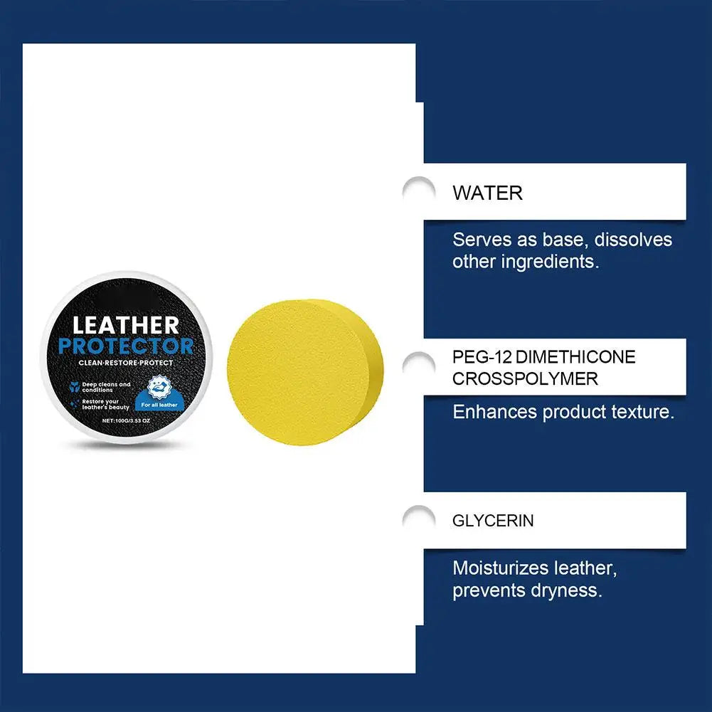 2/1Box Car Leather Care Cream Deep Nourishment And Repair Restore Tool Leather Cleaning Cream Restoration Car Interior Polishing