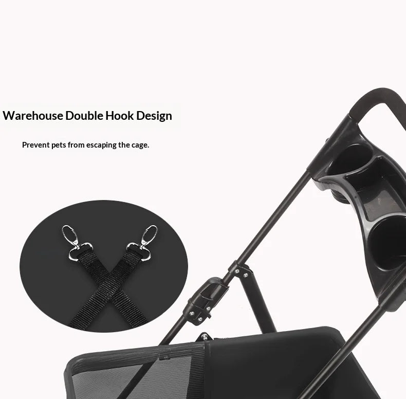 Foldable Lightweight Pet Stroller Dog Cat Small Dogs Puppy Travel Portable Mesh Ventilated Easy Fold Wheels Dog Stroller