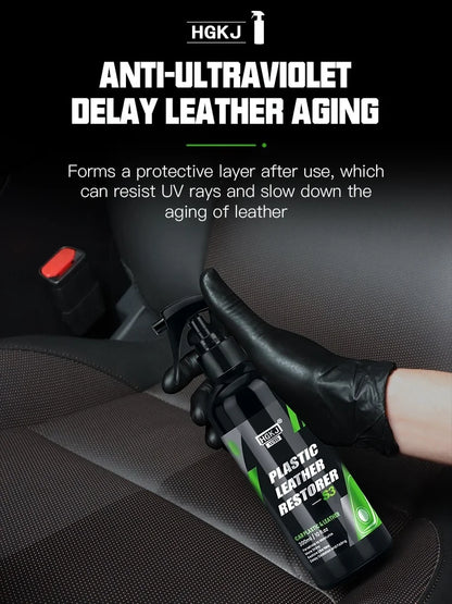 300ML Car Interior Plastic Restorer Liquid Leather Seat Spray Restoration Coat Wax Car Care Product Plastics Renovator HGKJ S3