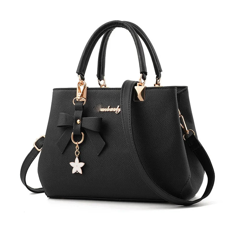 New  Elegant Shoulder Bag for Women Luxury Designer Handbags Female Bags Plum Bowknot Sweet Messenger Crossbody Bag