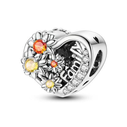 Original 925 Sterling Silver Charm Beads Clover Sunflower Tulip Carnation Pendant For Women Jewelry Fashion Gift