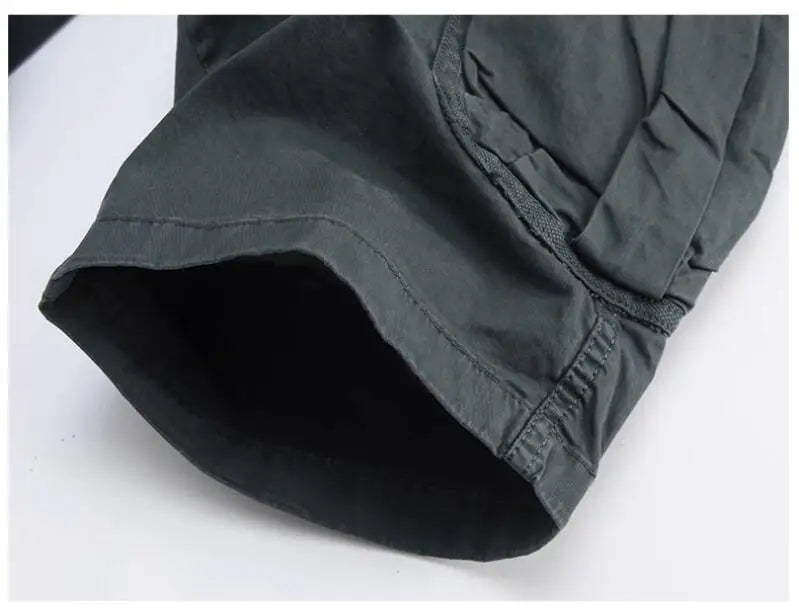 Men Summer Cargo Shorts Casual Tool Shorts High Quality Man Summer Military Multi Pocket Pants Loose Cargo Pants No belts 38