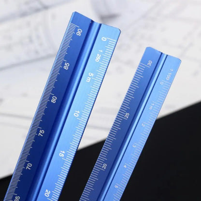 Aluminum Alloy Engineering Scale Ruler High Precision Triangular Architectural Drafting Tool Scale Bar Drafting Supplies